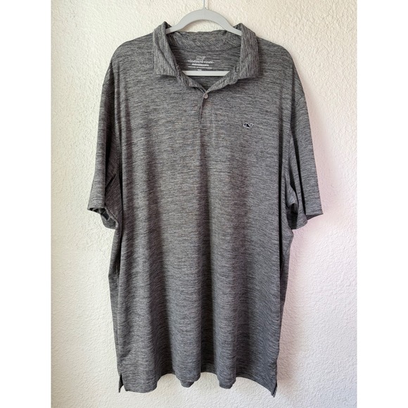 Vineyard Vines Other - Vineyard Vines Performance Polo Shirt Mens 2XL Gray Heathered Short Sleeve Golf